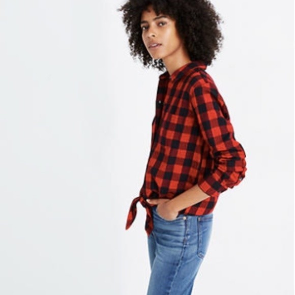 Madewell Buffalo Check Flannel Shirt Sz S $79.50 - Picture 4 of 8